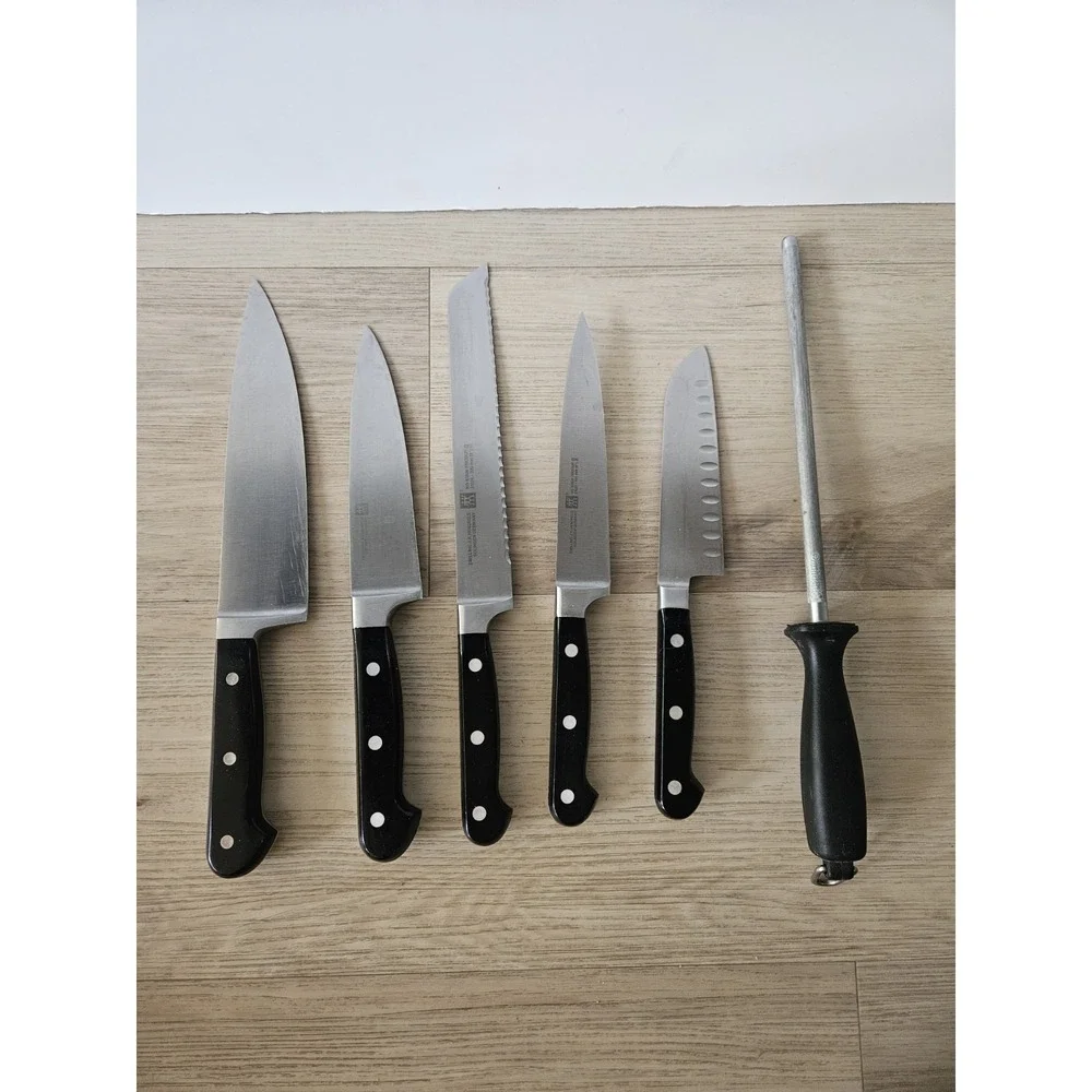Henckels International Knife Block Set Stainless Steel Kitchen Cutlery + Extras